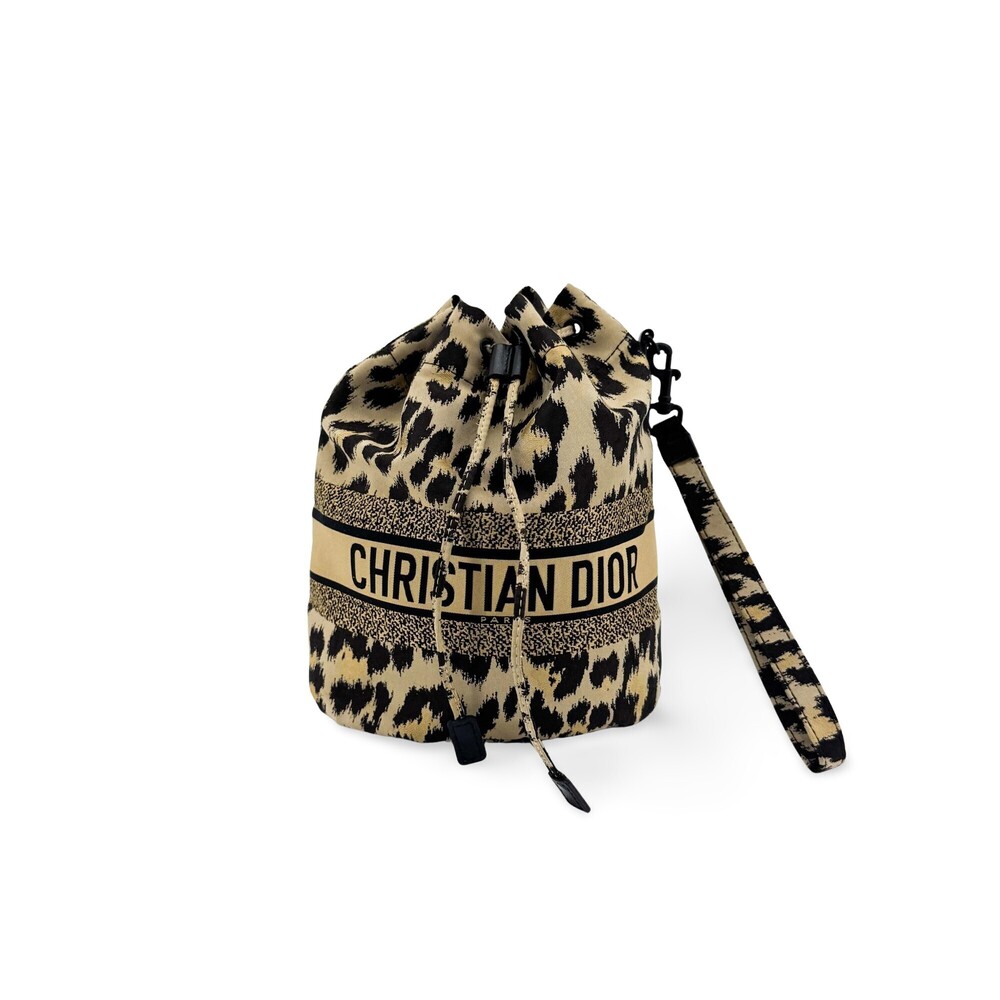 Christian Dior Logo Travel Drawstring Printed Fabric